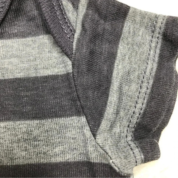 Gerber Onesie Diaper Shirt Black & Grey Striped Size Newborn - Picture 8 of 16